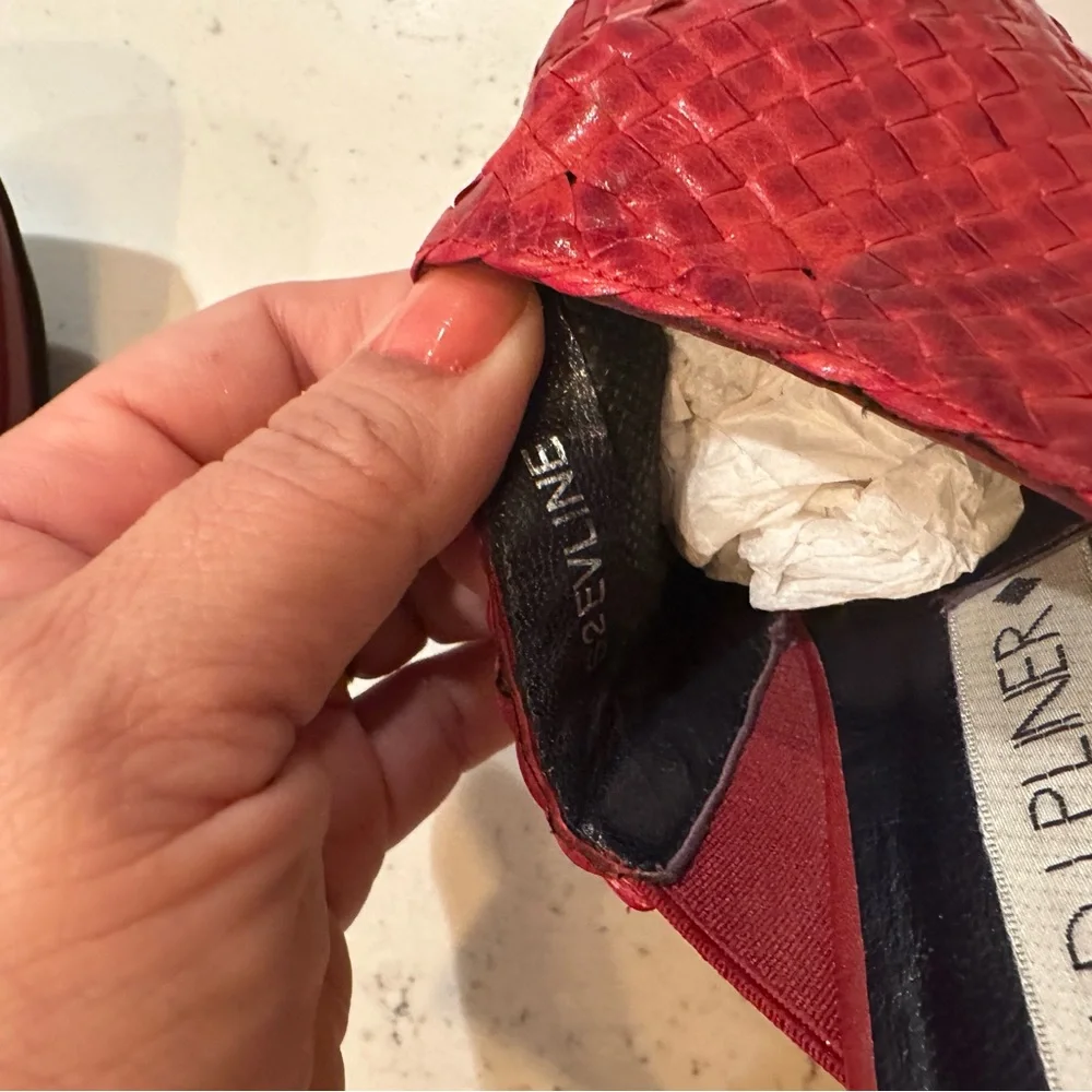 Donald J. Pliner Scarlet Woven Mules - Picture 9 of 10